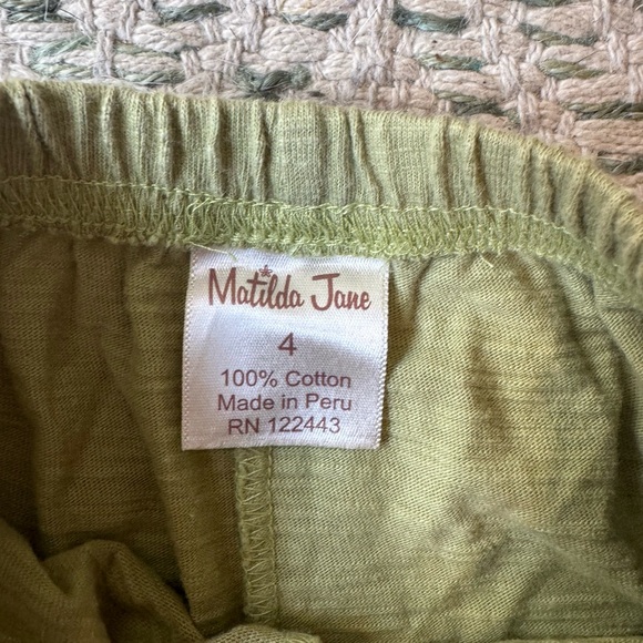 Matilda Jane flare pants green Girls Size 4 - Picture 3 of 5